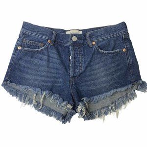 Free People We The Free Distressed Jean Shorts
